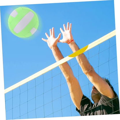 Official Size Soft Volleyball for Indoor Sports Training, Practice Volleyball Equipment with Macaron Green-White Design, Student Competition and Pe Training Ball