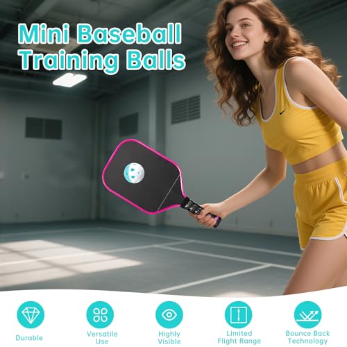 30/60 PCS Mini Practice Baseballs for Hitting 1.65 Inch Training Baseballs Lightweight Batting Practice Balls with a Drawstring Bag for Indoor Outdoor Sport Hitting Batting Training Use
