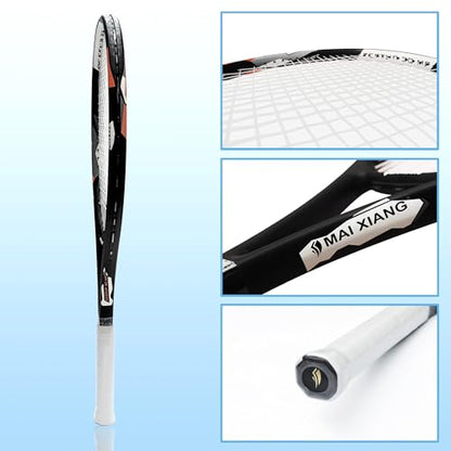 2 PCS (Blue+Orange) ZESTUP30MP for Adult Recreational Tennis Racket Carbon Aluminum Alloy Tennis Racquets