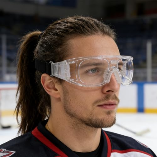 Sports Protection Goggles, Anti-Fog Lenses Goggle for Basketball, Pickleball - Sports Eyewear for Basketball Dribbling Training, Transparent