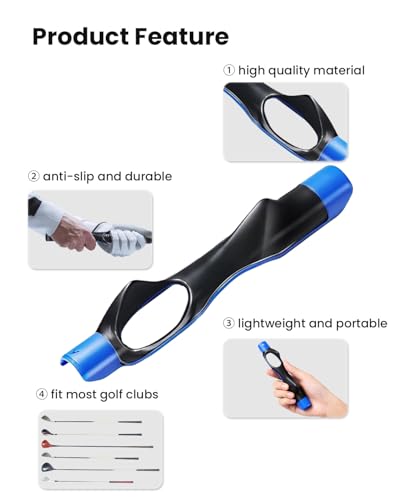 Golf Grip Trainer & Swing Correcting Arm Band, Golf Training Aid Combo- Enhance Grip Strength, Swing Technique and Correct Hand Position