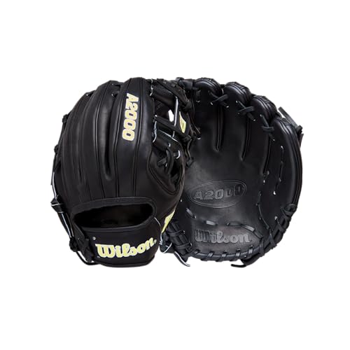 Wilson | 2026 | A2000 Classic | Baseball Gloves + Mitts | Sizes 11.5" - 12.75" | Right + Left Hand Throw | Multiple Styles - color: Black, size: Infield - 11.25"