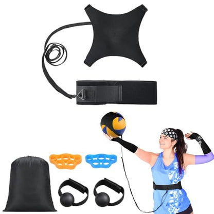 Solo Volleyball Trainer: All-in-One Volleyball Training Equipment with Rebounder for Serving, Spiking & Setting Practice Serve Trainer & Practice Gift for Beginners to Pros - style: VET03