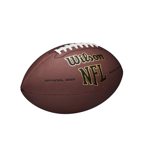 WILSON NFL Super Grip Composite Football - color: Brown, size: Official Size (High School & College; Ages 14+)