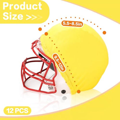 Football Helmet Covers Scrimmage Caps-Perfect for Football, Hockey, and Lacrosse Practice Sessions.The Fabric is Elastic& Bright Colors for Team Identification - color: Yellow-12pcs