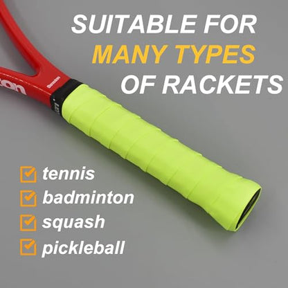 Senston New Rackets Grip Anti Slip Perforated Super Absorbent Tennis Overgrip Badminton Overgrip Pickleballs Overgrip - color: 5 colors, style: flat