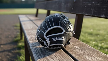 PHINIX Full Grain Leather Baseball Glove Sizes 11Inch -12 Inch - color: Black, size: 12"