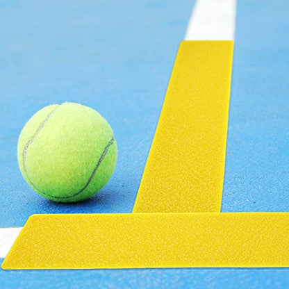 Moukeren Court Line Marker Kit Yellow Boundary Markers Lines Set for Tennis Basketball Volleyball Badminton Pickleball Net Court Outdoor or Indoor Training