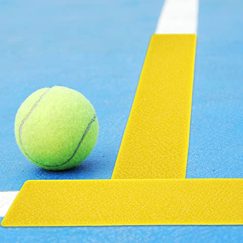 Moukeren Court Line Marker Kit Yellow Boundary Markers Lines Set for Tennis Basketball Volleyball Badminton Pickleball Net Court Outdoor or Indoor Training