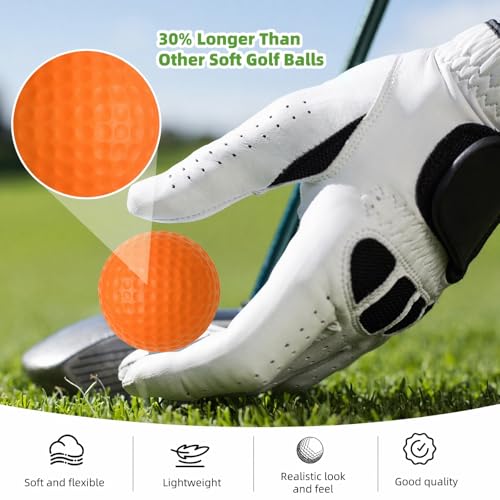 ZenNex 120 Pcs Foam Golf Practice Balls，Lifelike Touch, Durable Construction, Restricted Flight Distance, Ideal for Indoor and Outdoor Practice and Party Decoration.
