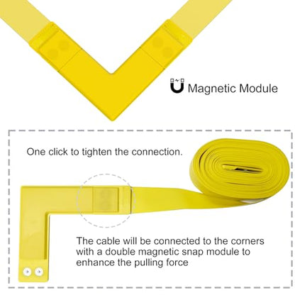 Chemimoso Magnetic Pickleball Court Lines System, Temporary Pickleball Court Lines in Standard Court Dimensions, Portable Pickleball Court Marking Kit, No Measuring Needed, Net Not Included - style: Pickleball Court Lines