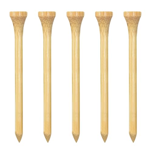 Wooden Golf Tees 3-1/4", 2-3/4", 1-1/2" Available,100 Count (Natural Color, White, Black, Blue, Red, Pink) - color: Natural Color, size: 3 1/4 inch