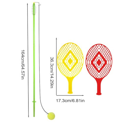 Tennis Trainer, Solo Practice Set, Portable Swing Aid, Self Training Equipment 5.28 Feet for Match Preparation, Hitting Feedback, and Leisure Court Games Players, Athletes, Beginners Anytime Anywhere