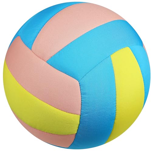 EVZOM Soft Indoor Volleyball - Super Soft Fabric Safe and Silent Volleyball for Girls Boys Kids Youth Beginners,Light Volleyballs for Inside House and Yard Tranining