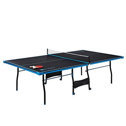 MD Sports Table Tennis Tables Multiple Styles Ping Pong Tables, Foldable for Easy Storage with Nets Included, Perfect for Family Game Rooms | Multiple Styles - style: Black & Light Blue