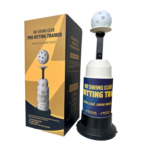 Pop-Up Baseball Trainer for Hitting Practice, Pro Hitting Training Equipment with Ball Launcher Action, Skill Development Tool for Timing & Contact