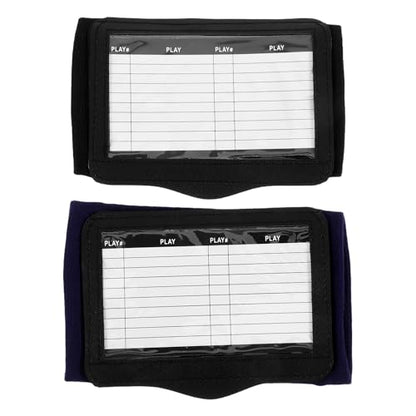 Abaodam 2 Pack Football Play Wristbands for Signs Triple Windows Playbook Quarterback Wristband Softball Armband