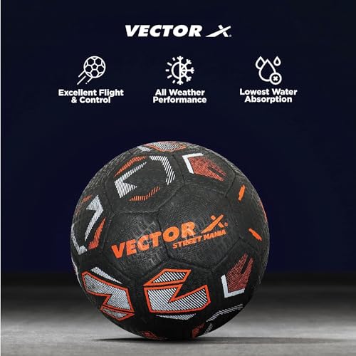 Vector X Street Mania Hand Stitched Football | Training | Match | Sports | Playing | Practice |with Pump