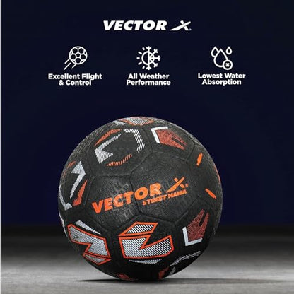 Vector X Street Mania Hand Stitched Football | Training | Match | Sports | Playing | Practice |with Pump