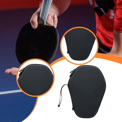 Menolana Table Tennis Racket Cover Portable Thoughtful Gift EVA Storage Bag Paddle Case for Travel Outdoor Indoor Training, black, 28.5cmx20.5cm