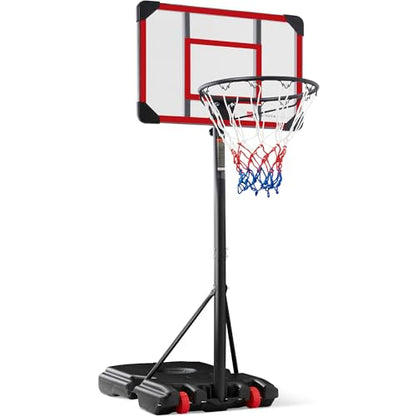 Best Choice Products Kids Height-Adjustable Basketball Hoop System, Portable Game w/Wheels, Fillable Base, 70.5in to 82.3in Height