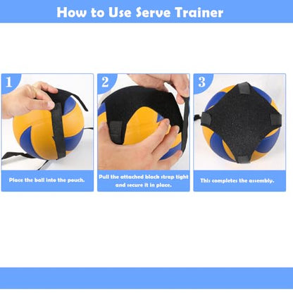 Solo Volleyball Trainer: All-in-One Volleyball Training Equipment with Rebounder for Serving, Spiking & Setting Practice Serve Trainer & Practice Gift for Beginners to Pros - style: VET03
