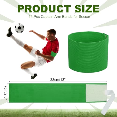 PATIKIL Soccer Captain Armband, Captain Arm Bands for Soccer Elastic Captain Arm Band Sports Captain Armband - color: Grass Green