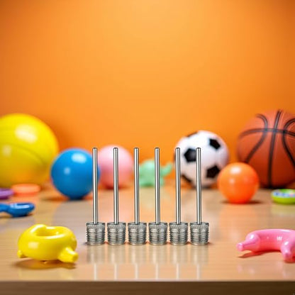 6Pcs Stainless Steel Balls Pumps Inflation Needle Air Inflate Pumps Needle for Basketball Soccer Balls Volleyball Balls Pumps Inflation Needle Basketball Football Air Pumps Accessories