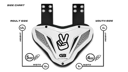 Grip Boost Fly Plate Football Back Plate, Rear Lower Back Protector for Shoulder Pads & Contoured Foam, High-Impact Protection Football Gear