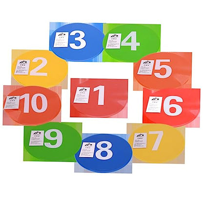 YARNOW 10pcs Reusable Football Markers Soccer Training Sign for Agility Drills Gym Class Use Markers for Indoor and Outdoor Sports