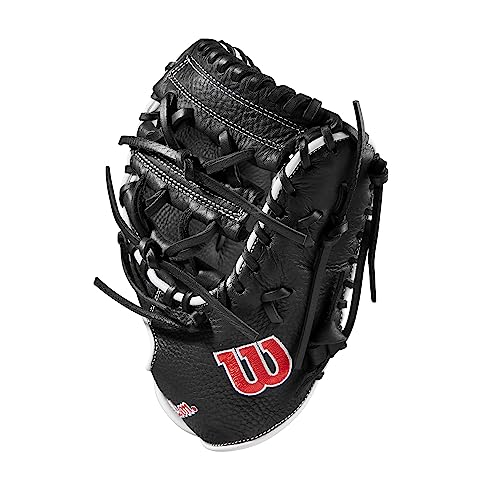 Wilson Trainer Baseball Gloves - Black/Red - style: First Base