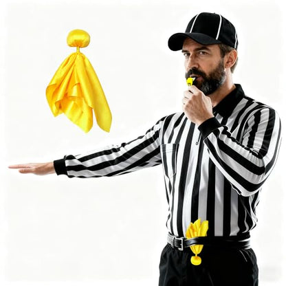 Ahuimeius 16 Pcs Yellow Penalty Flag Football Flags, Referee Flag, Lacrosse,Sports Fan for Football Games Party Accessory Referee Game Party