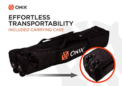 ONIX Pickleball 2-in-1 Regulation-Size Portable Net and Practice Net Set Includes Carrying Case with Wheels