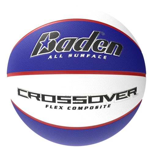 Baden Crossover Composite Indoor/Outdoor Basketball - color: Red/White/Blue, size: 27.5 inch