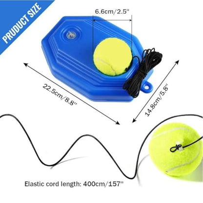 Tennis Trainer, Tennis Practice Rebounder, Tenniss Buddy, Solo Training Equipment with Fillable Baseboard & Rope, Used for Backyard, Local Court, Or Even Park