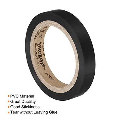 PATIKIL Grip Finishing Tape, PVC Racquet Finishing Tapes Racket Accessories Sticky Seal for Tennis Badminton - color: Black