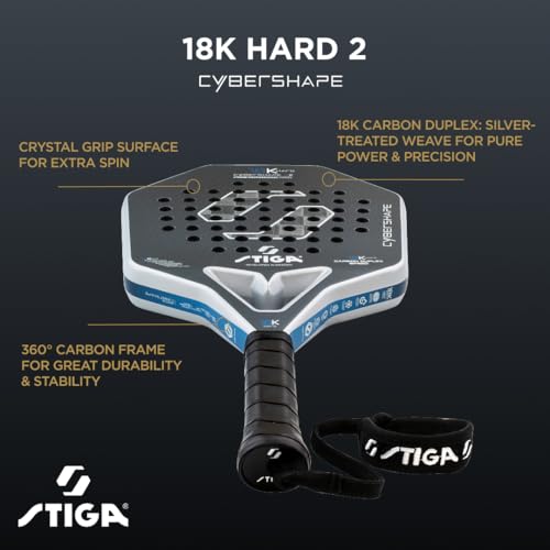 STIGA Cybershape Padel Racket - size: 18K Hard