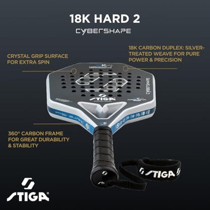 STIGA Cybershape Padel Racket - size: 18K Hard