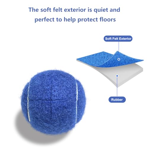 Walker Tennis Balls, Precut Tennis Balls for Walkers, Walker Glide Balls for Chairs, Desks, Furniture Legs and Floor Protection, Heavy Duty Long Lasting Felt Pad Glide Coverings -4PCS Blue - color: Blue-4pcs