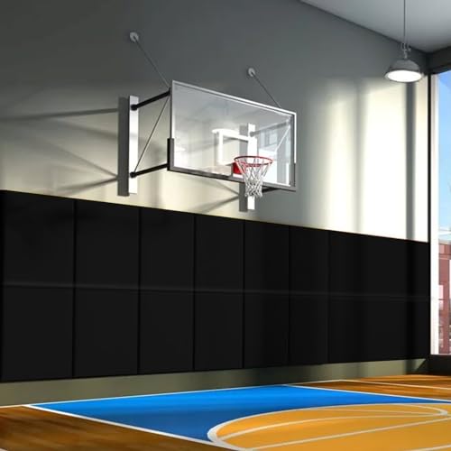 60"/72" High Gym Wall Padding 2"/4" Thick Foam Basketball Court Wall Mount Protector for Garage Taekwondo Babyroom - Durable Waterproof Anti-Cushion