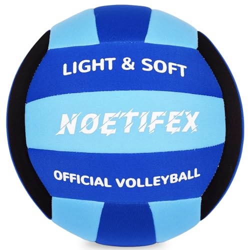 Soft Volleyball-Super Soft Fabric Light Volleyball for Indoor Practice Safe and Quiet Kids Youth Beginners House Yard Training Practice Games(Deflated)