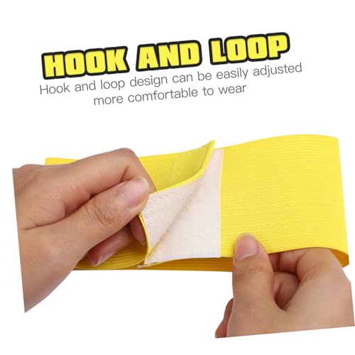 Soccer Captain Armband - Adjustable Captain Bands for Youth, Kids & Adult Players, Team Sports Arm Band for Football, Yellow