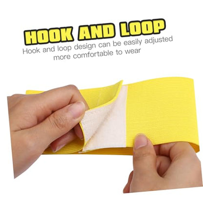 Soccer Captain Armband - Adjustable Captain Bands for Youth, Kids & Adult Players, Team Sports Arm Band for Football, Yellow