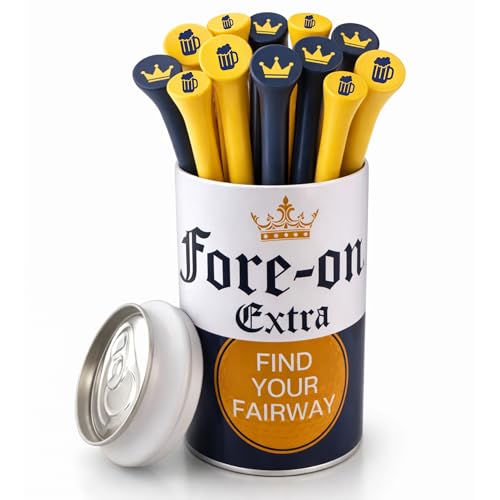 Funny Golf Tees | Golf Accessories for Men | Top Golf Gifts for Men & Unique Golf Gifts for Golfers | Premium Golf Stuff & Golf Bag Accessories | Wooden Bamboo Tees - color: Fore-ona Extra