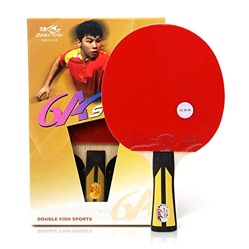 Professional Table Tennis Bat with Case 5-9 Stars Ping Pong Paddle for Beginners/Intermediate/Offensive/Competition / 8 Stars/Short Handle (6 Stars Long Handle) - color: 6 Stars, size: Long handle