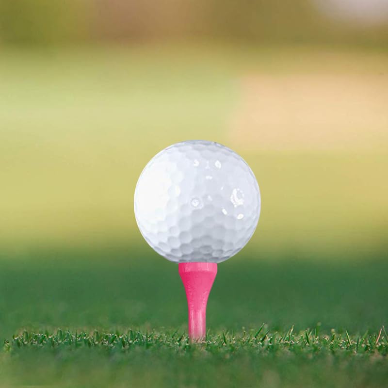 Wooden Golf Tees 3-1/4", 2-3/4", 1-1/2" Available,100 Count (Natural Color, White, Black, Blue, Red, Pink) - color: Pink, size: 1 1/2 inch