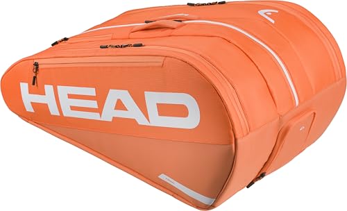 HEAD Tour Racquet Bag XL (12R) Tennis Bag - Holds Up to 12 Racquets, CCT+ Climate Control Technology, 3 Main Compartments, Shoe Pocket & Backpack Carry System - color: Orange
