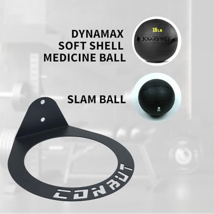 Medicine Ball Rack Exercise Ball Holder Wall Mount, Wall Ball Storage for Gym Sports Garage Home Commercial Accessory 8.8 Inch Inside Diameter