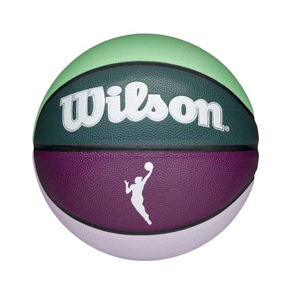 WILSON WNBA Heir Series Basketballs - Women's Official, Size 6-28.5" - color: Purple/Turquoise