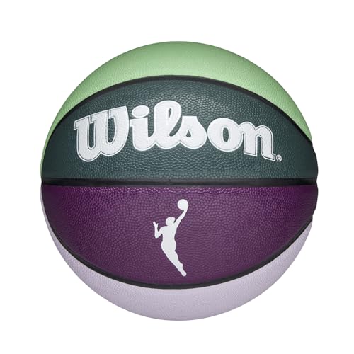 WILSON WNBA Heir Series Basketballs - Women's Official, Size 6-28.5" - color: Purple/Turquoise